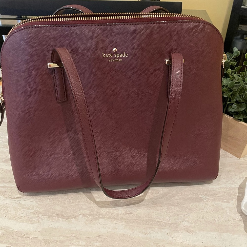 Kate Spade burgundy satchel handbag (final price)